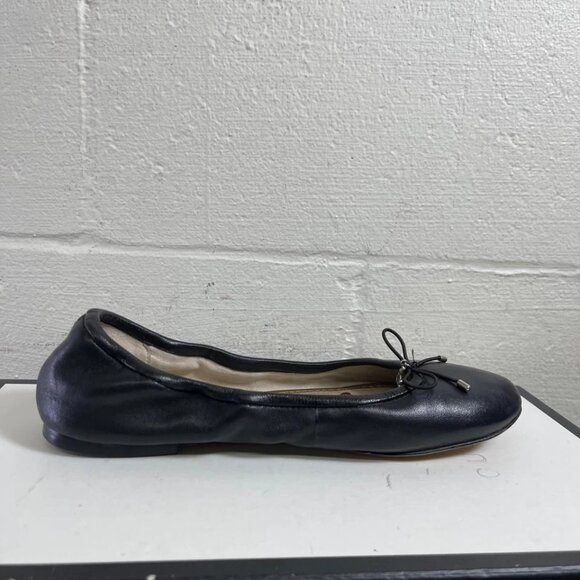 Sam Edelman Felicia Black Leather Ballet Flats Slip On Shoes Women's 9 US/39 EU - Picture 2 of 10